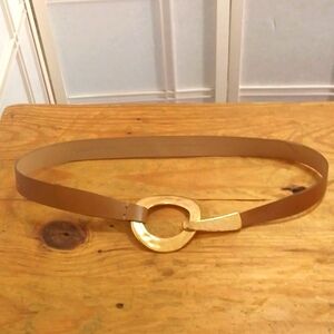 Elegant Gold and Tan Women's Belt